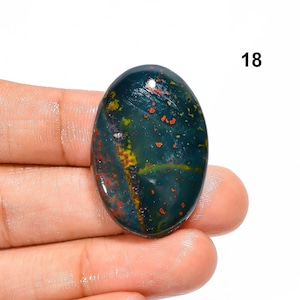Cabochon di pietra sanguigna naturale, pietre preziose sciolte, cabochon di pietra sanguigna verde e rossa, cristalli curativi, creazione di gioielli