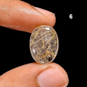 Quarzo rutilato dorato cabochon pietra preziosa sciolta cristallo di quarzo rutilato naturale quarzo aghiforme lucidato a mano, cabochon di rutilo dorato