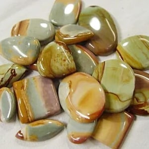 Polychrome Jasper Cabochon Natural Desert Jasper Bulk Gemstones Hand Polished Flatback Wholesale Crystals Polychrome Jasper from Madagascar