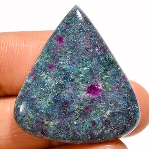 Natural Ruby in Kyanite Cabochon Loose Gemstone Flatback Hand Polish Ruby Kyanite Crystal Gift