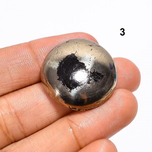 Pedra de pirita apache dourada natural cabochão excelente polido à mão cristal de pirita apache quartzo com parte traseira plana pedra preciosa