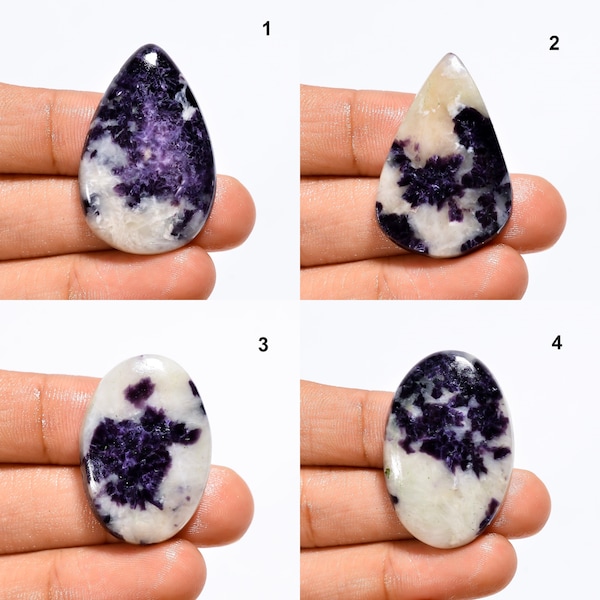 Beautiful Purple Lepidolite Cabochon Loose Gemstone Natural Lepidolite Oval Teardrop Stone as Seen in Photo, Purple Cabochon