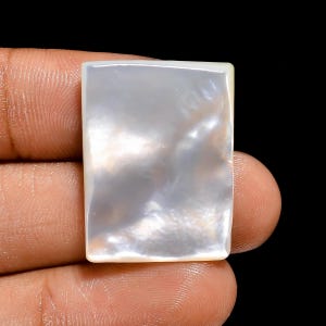 Mother of Pearl Gemstone Cabochon Flat White Mother of Pearl Stone Natural Mop Shell for Jewelry Making