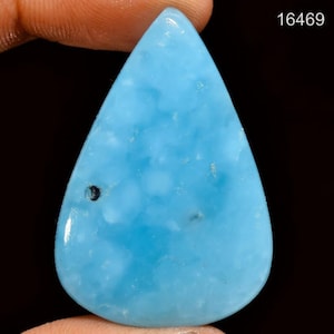 Natural Blue Smithsonite Cabochon Flat Back Loose Gemstone Blue Cabochon