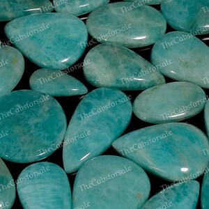 Natuurlijke groene Amazoniet Cabochon - Amazoniet platte achterkant edelsteen voor het maken van sieraden, groothandel Cabochon Amazoniet