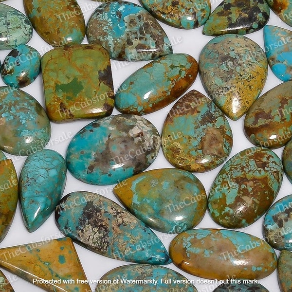 Natural Tibetan Turquoise Cabochon, Tibetan turquoise pendant loose Stone, Wholesale Turquoise Mix Lot, Length Approx 15 mm to 35 mm