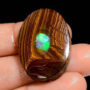 Natural Boulder Opal Cabochon Loose Stone Australian Boulder Opal Australian Opal Gemstone For Jewelry Making