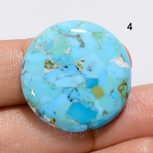 Natural Kingman Turquoise Cabochon Loose Gemstone Kingman Arizona American Turquoise Crystal Jewelry Making