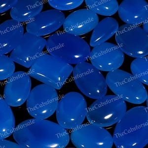 Top Quality Blue Chalcedony Cabochon, Bulk Gemstone For Making Jewelry | Wholesale Loose Semiprecious Stone, Healing Crystals