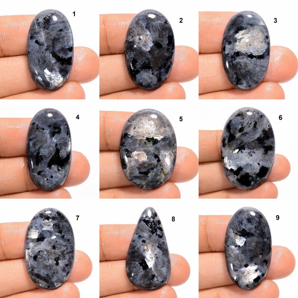 Larvikite Cabochon, Larvikite Stone, Black Labradorite, Norway Moonstone, Flashy Gemstone for Jewelry Making, Crafts, Larvikite Cabochon