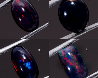 Ethiopian Black Opal Cabochon - Gemstone Welo Opal Making Jewelry