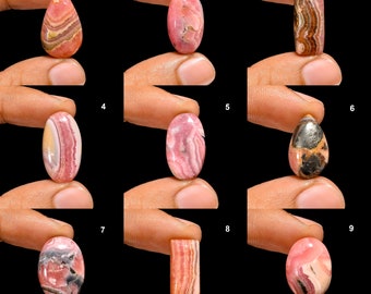 Small Size Pieces Natural Rhodochrosite Cabochons, Rhodochrosite Crystal Polished, bulk rhodochrosite, real rhodochrosite, Red Cabochon