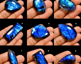 natural Labradorite, cabochon Gemstone, Blue fire labradorite For Jewelry Making