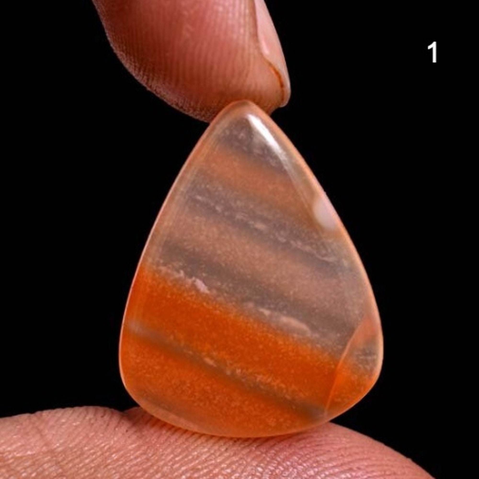 100% Natural Grey Orange Botswana Agate Gemstone Cabochon