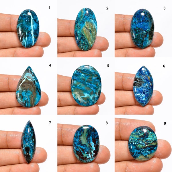 Top Natural Chrysocolla Oval Cabochon For Making jewelry, Top Grade Quality Flatback, Hand Polish Teardrop Mix Shape Loose Gemstone
