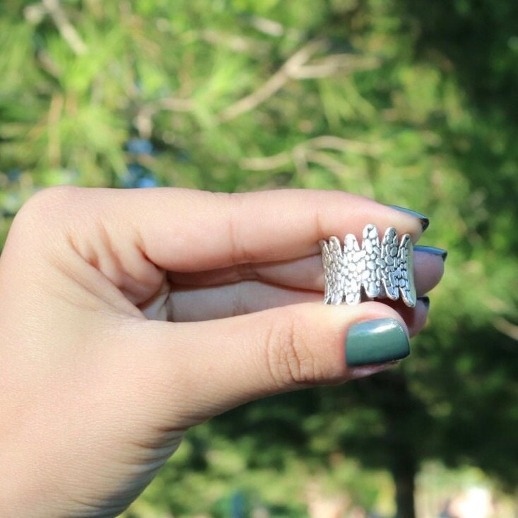 Silver Tree Bark Band Ring Nature Ring Tree Band Ring Etsy