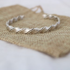 Twisted Rope Antique Silver Bracelet, Cable Cuff Bracelet, Rope Cuff Bracelet, Spiral Cuff Bangle, Open Bangle Bracelet, Gift Idea