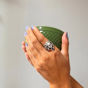 Gothic Medusa Ring, Mythology Ring, Ancient Greek Medusa Head Ring, Gorgon Medusa Silver Jewelry, Legend Ring, Brutalist Ring, 1 Pcs, Z397
