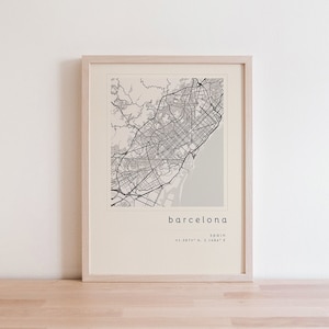 Barcelona Map, Printable Wall Art, Map Printable, City Map Print, Barcelona Art, Barcelona Print, Barcelona Poster, Map of Barcelona