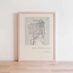 San Francisco Map, Printable Wall Art, Map Printable, City Map Print, San Francisco Art, SF Print, San Francisco Poster, Map of SF