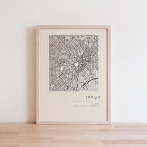 Tokyo Map, Printable Wall Art, Map Printable, City Map Print, Tokyo Art, Tokyo Print, Tokyo Poster, Map of Tokyo, Minimalist Map