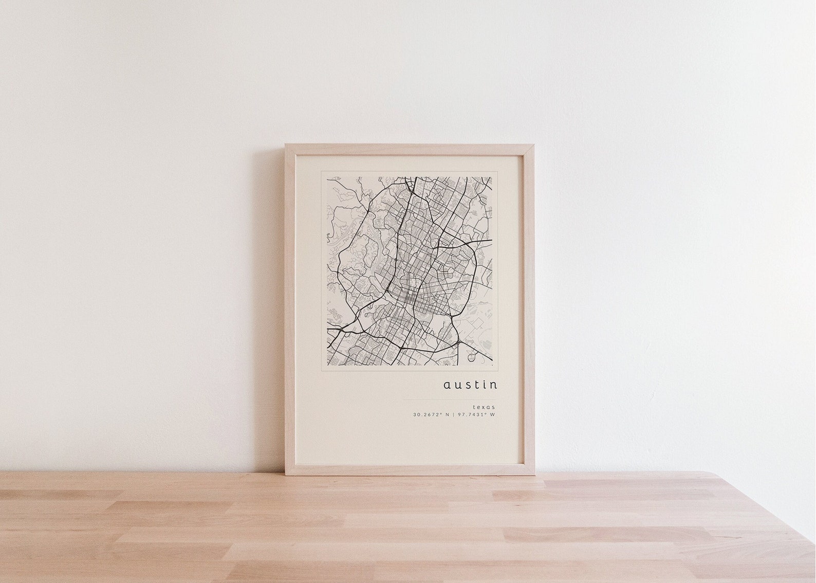 Austin Map, Printable Wall Art, Map Printable, City Map Print, Austin ...