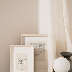 View of Toronto Set of 2 Prints, Toronto Map, Printable Wall Art, City Print ...