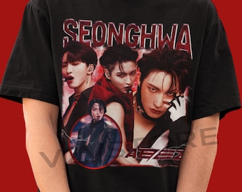 Vintage Seonghwa Ateez Unisex Tshirt| Kpop bootleg Tshirt