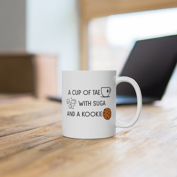 BTS Army Fan Geschenk – 'A Cup Of Tae' Tote Bag, Wiederwendbare Tragetasche
