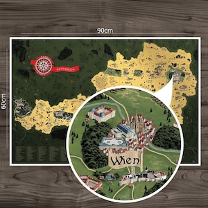 Mappa da grattare - Austria (versione DELUXE XL gold)