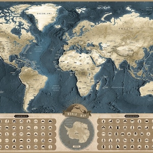 Scratch off WORLD map - Coffee Edition (XL & XXL)