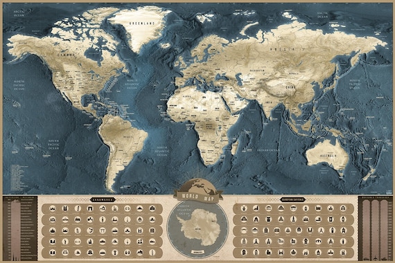 Mapa MUNDIAL para rascar Edición Café XL y XXL -  España