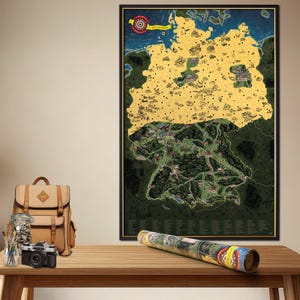 Scratch off map - Germany (DELUXE XL gold version)