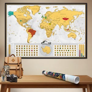 Mapa del MUNDO para raspar - Edición Blanc Gold (XL y XXL)