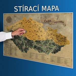Mappa da grattare - Repubblica Ceca (versione DELUXE XL gold)