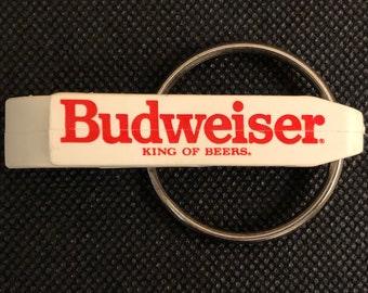 Vintage 1990/'s Budweiser Key Ring  FREE Shipping! Football Bottle Opener
