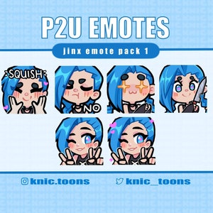 P2U Jinx Emotes for Twitch/Discord