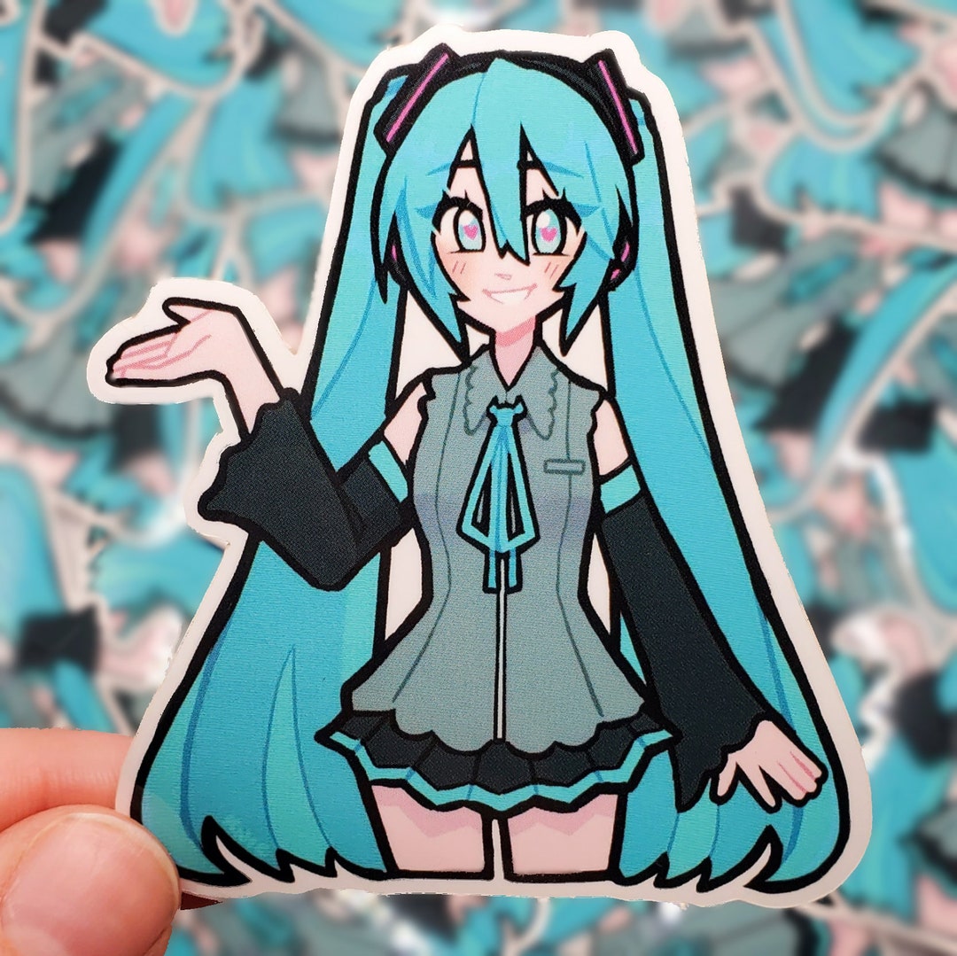 Hatsune Miku Sticker Die-cut Vinyl Gloss Sticker Kawaii Aesthetic Laptop  Decal Waterbottle Sticker Anime Cartoon Video Game Fanart 