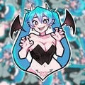 Succubus Miku Sticker | 4x4 vinyl die cut matte decal