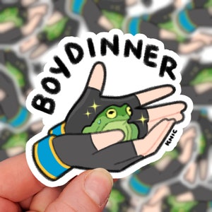 BOY DINNER BotW Zelda Sticker | Funny Legend of Zelda Breath of the Wild Die-Cut Vinyl Sticker