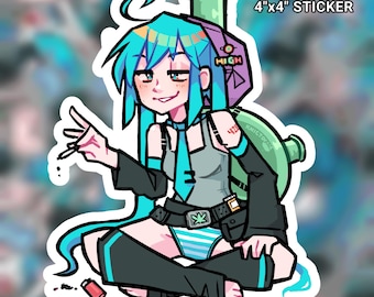 Miku 4:20 Chan Sticker | 4x4 vinyl die cut matte decal