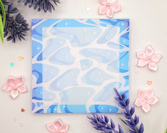 Blue Ocean Sticky Notes | Dreamy Anime Aesthetic 3x3 50pg Sticky Notes ...