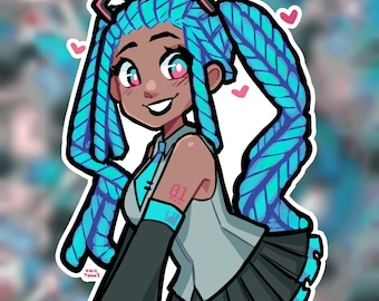 All mikus are valid sticker | LIMITED RUN | LARGE 4x4 | matte die-cut vinyl sticker