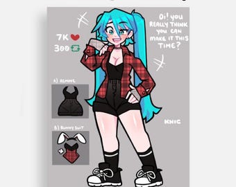 Midwest Miku SG2 PRINT | 4.2x5.5 | Standard Postcard Print With