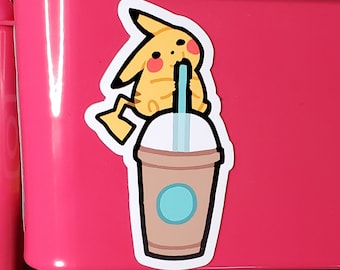 Iced Coffee CHEW Magnet | Fridge Kitchen Magnet | Cute Kawaii Anime Accessories & Decor