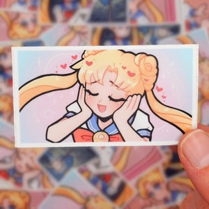 Magische Mädchen Regezeichnete Aufkleber | 3 DESIGNS | Kawaii Anime Ästhetik | Gestanzte Vinyl-Aufkleber | Laptop Aufkleber | Wasserflasche Sticker