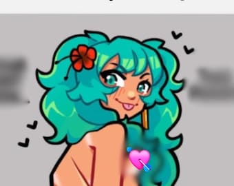 Brazil Miku PRINT + STICKER | 4.2x5.5 postcard print w gloss finish | 3x3 matte sticker