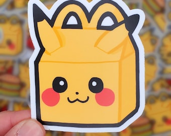 MEAL BOX CHEW Sticker | 4 Design sticker collection | Fast Food Fun Die-Cut Vinyl decals