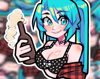 Midwest Miku Tall Boy sticker | LARGE 4x4 STICKER | die-cut matte vinyl sticker decal