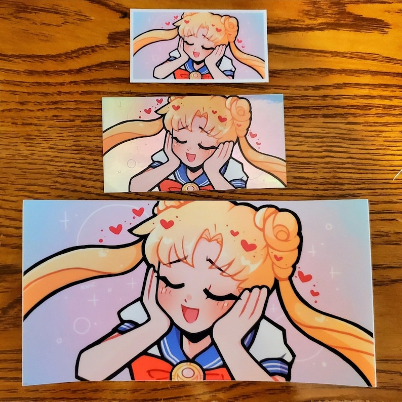 Redraws Sticker Magical Girl Redraw Stickers | 3 DESIGNS | Kawaii Anime Aesthetic | Die ...